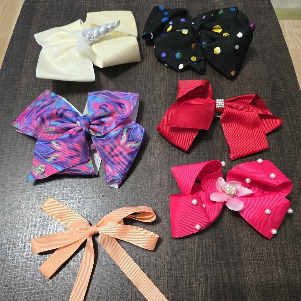 Girls Bow Lot Of 6